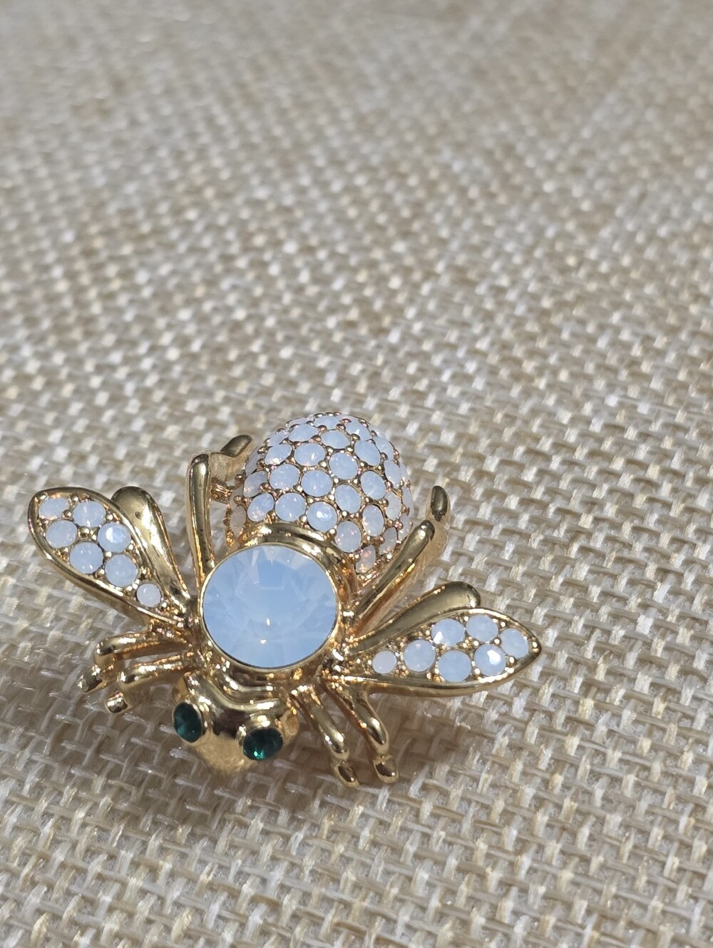 Vintage Joan Rivers Opal Bee October Birthday Brooch - Picture 9 of 14